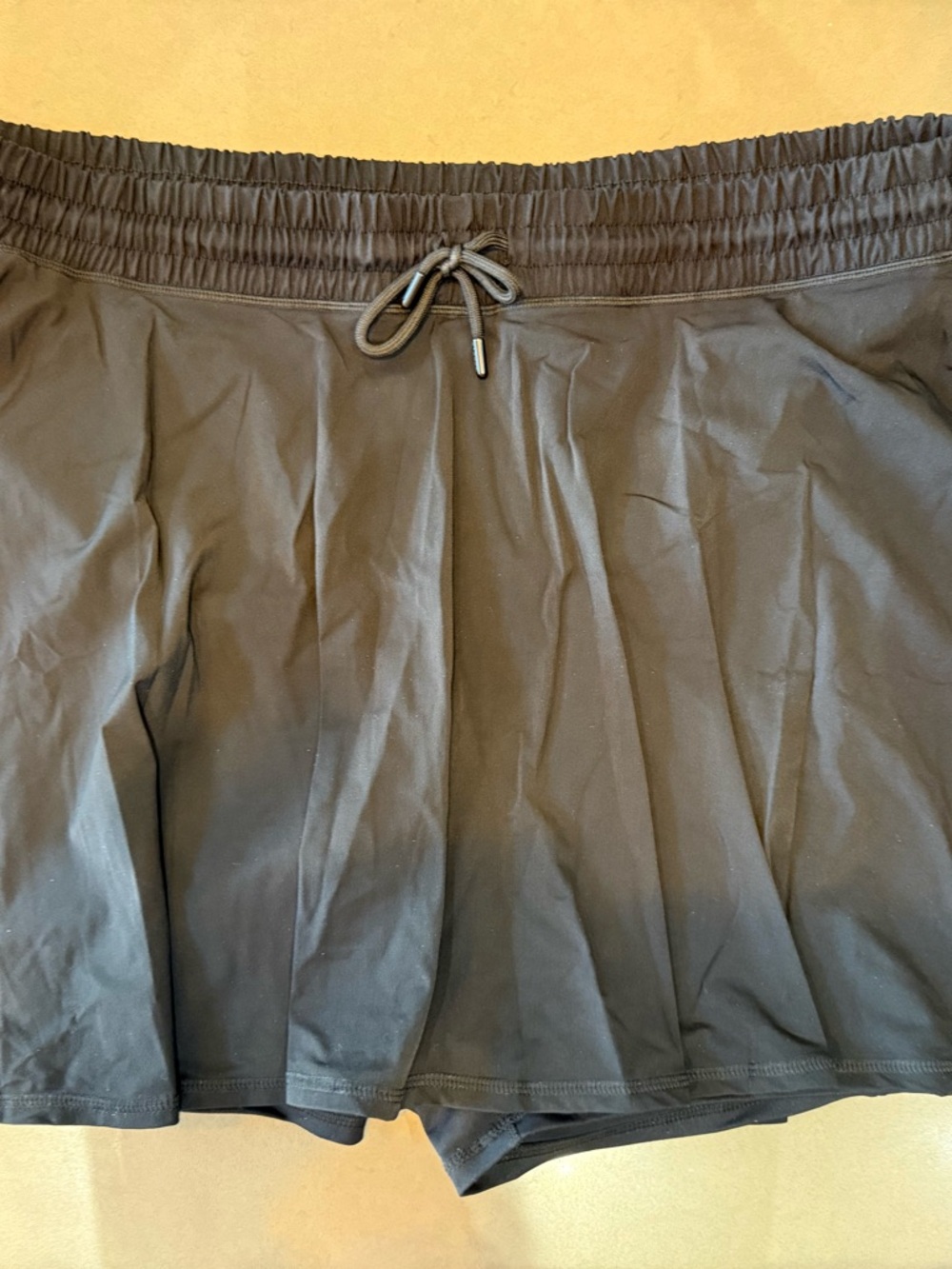 torrid Black Fit-and-Flare Skort with Drawstring Waist